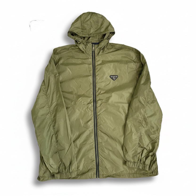PDA BLOUSON RE-NYLON HOODED JACKET - GREEN