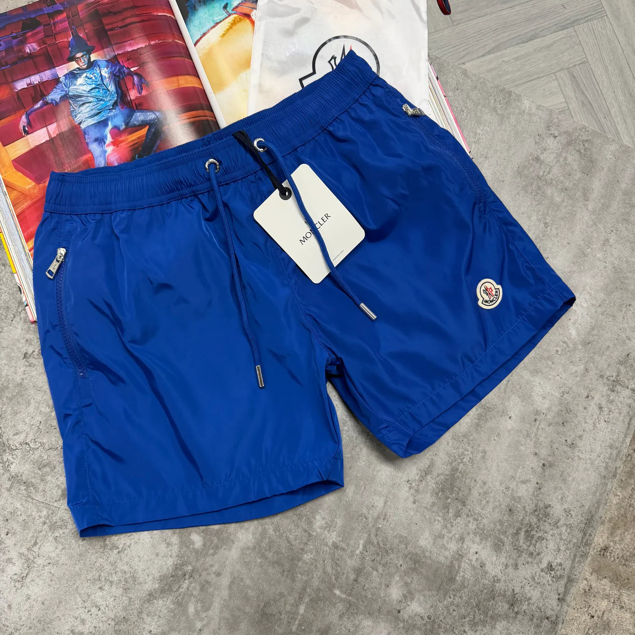 MNCLR ZIP POCKET BAGGED SWIMS - ROYAL BLUE