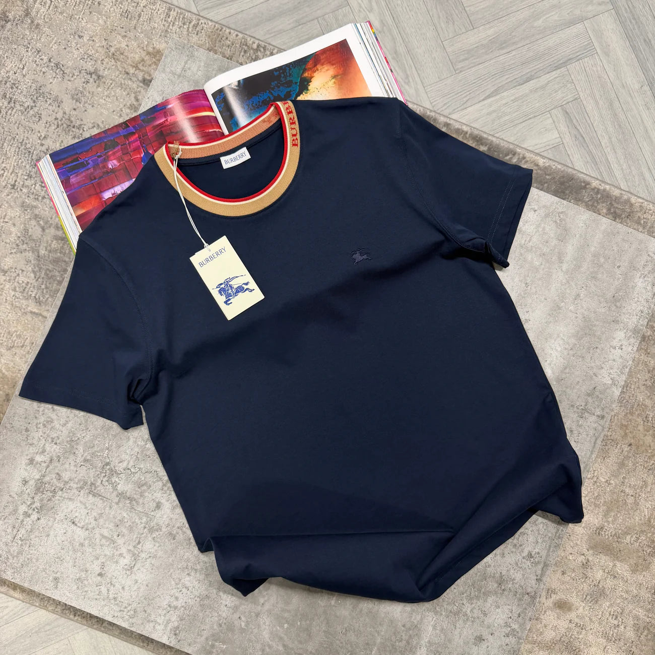 BBR COLLAR TSHIRT - NAVY