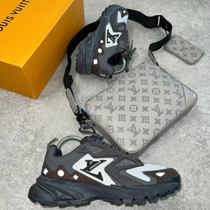 (PRE ORDER) LVE RUNAWAY TRAINERS - GREY / ORANGE