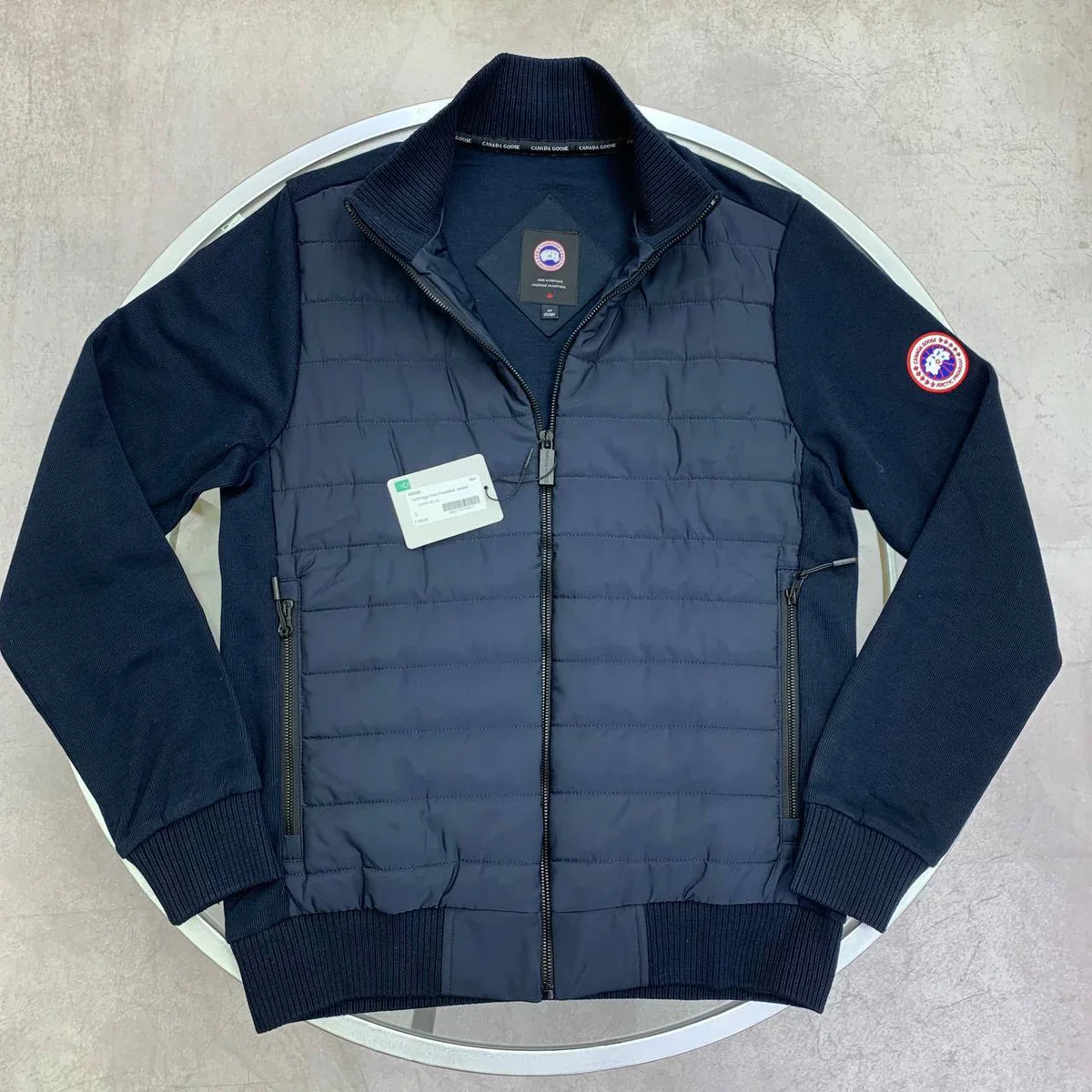 CG HYBRIDGE KNIT JACKET - NAVY BLUE