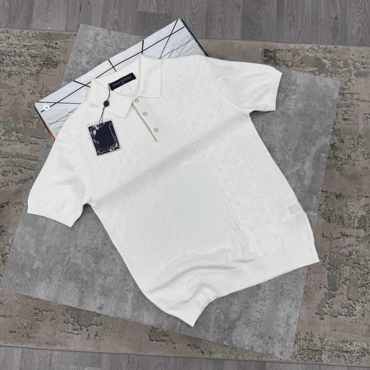 LVE KNIT POLO - WHITE