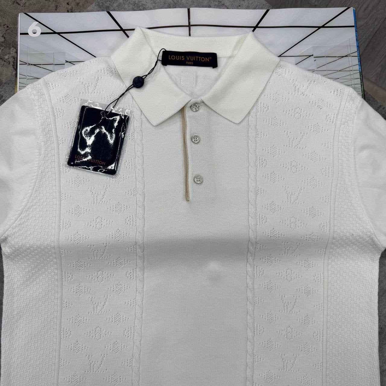 LVE KNIT POLO - WHITE