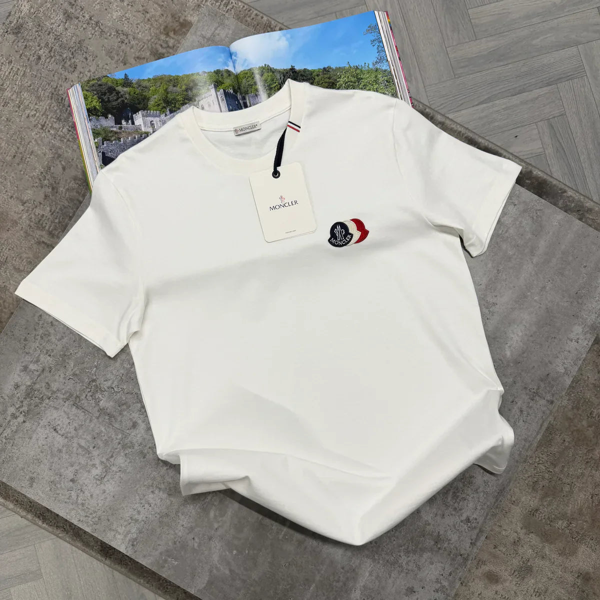 MNCLR TRIPLE LOGO T SHIRT - WHITE