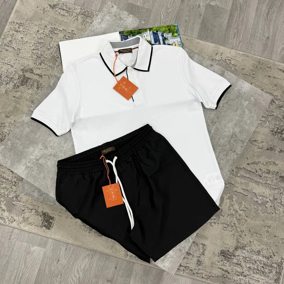 LORO PLAIN SWIM SHORTS - BLACK