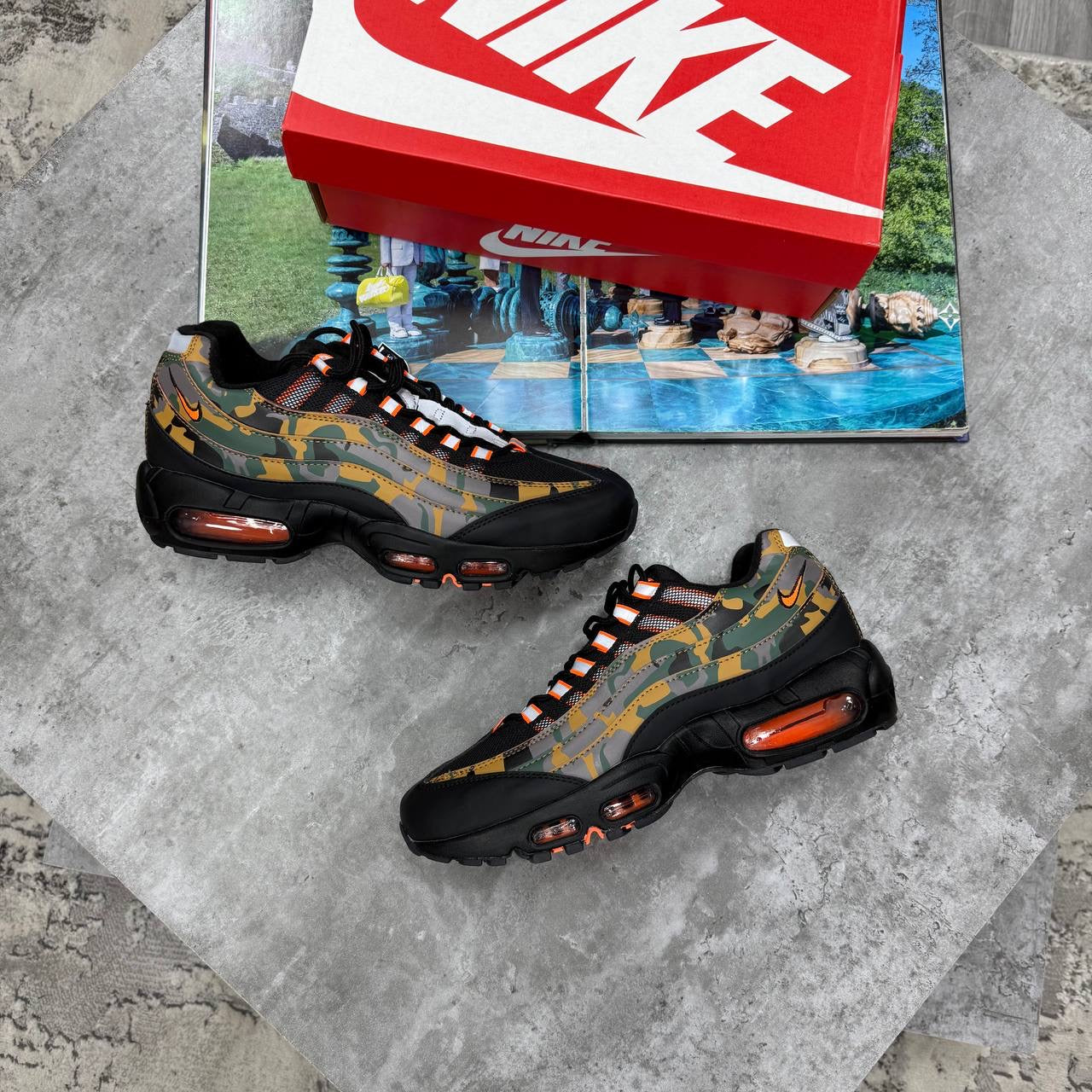 NI 95 TRAINERS - ORANGE CAMO