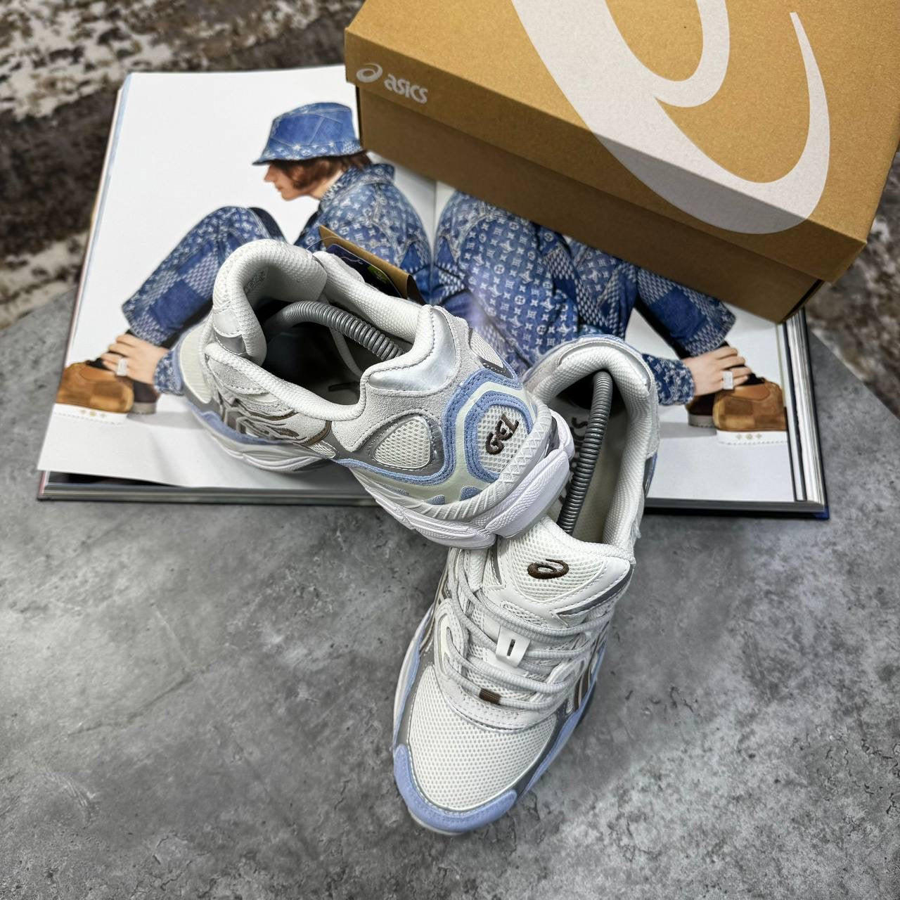 ACS GEL TRAINERS - GREY/BLUE/WHITE