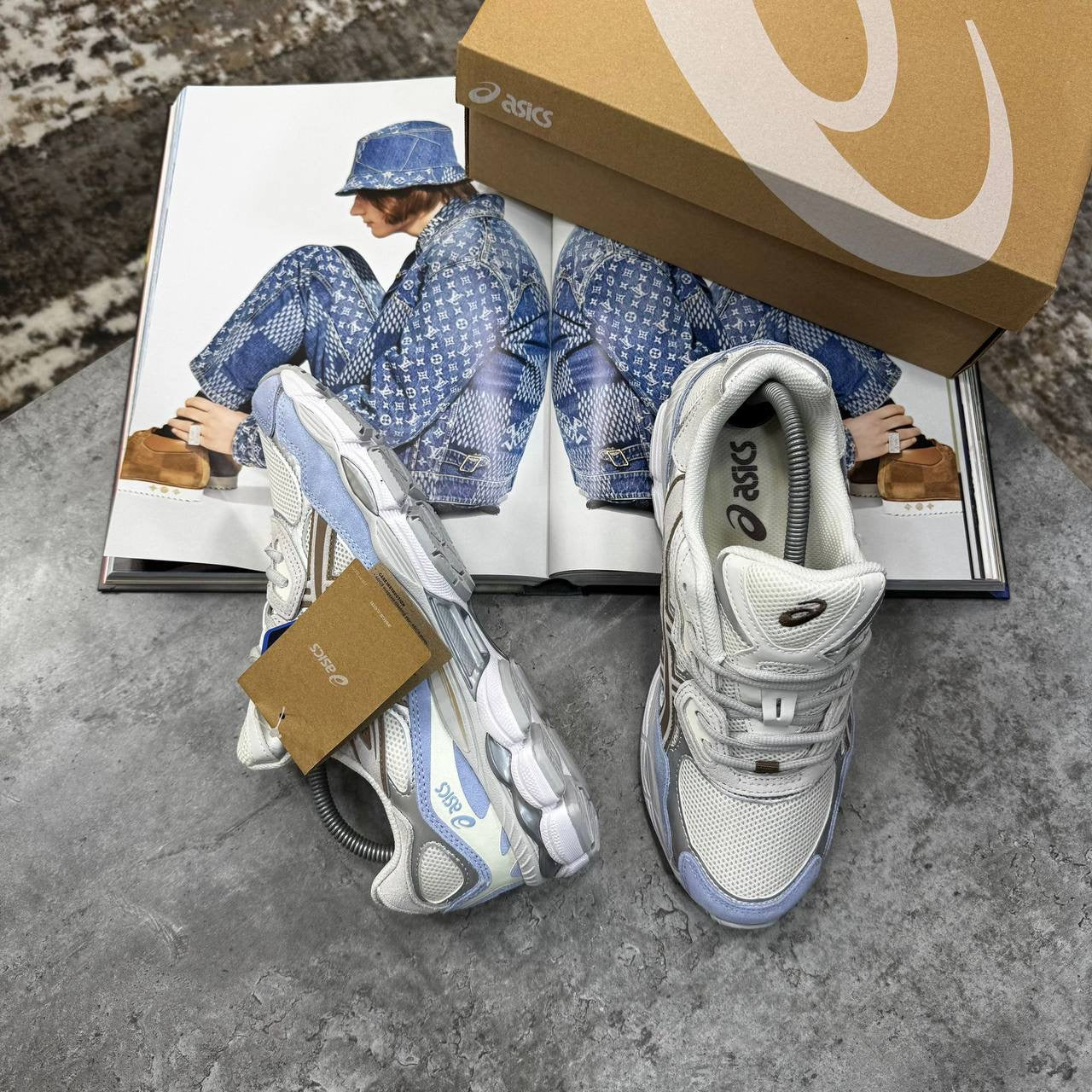 ACS GEL TRAINERS - GREY/BLUE/WHITE