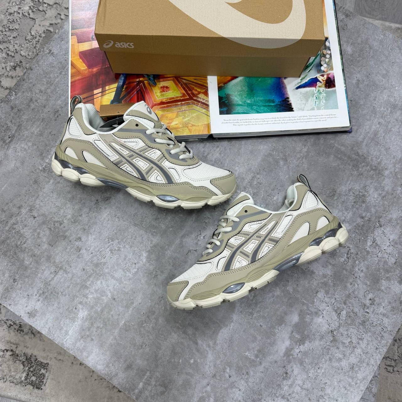 ACS GEL TRAINERS - BEIGE / GREY