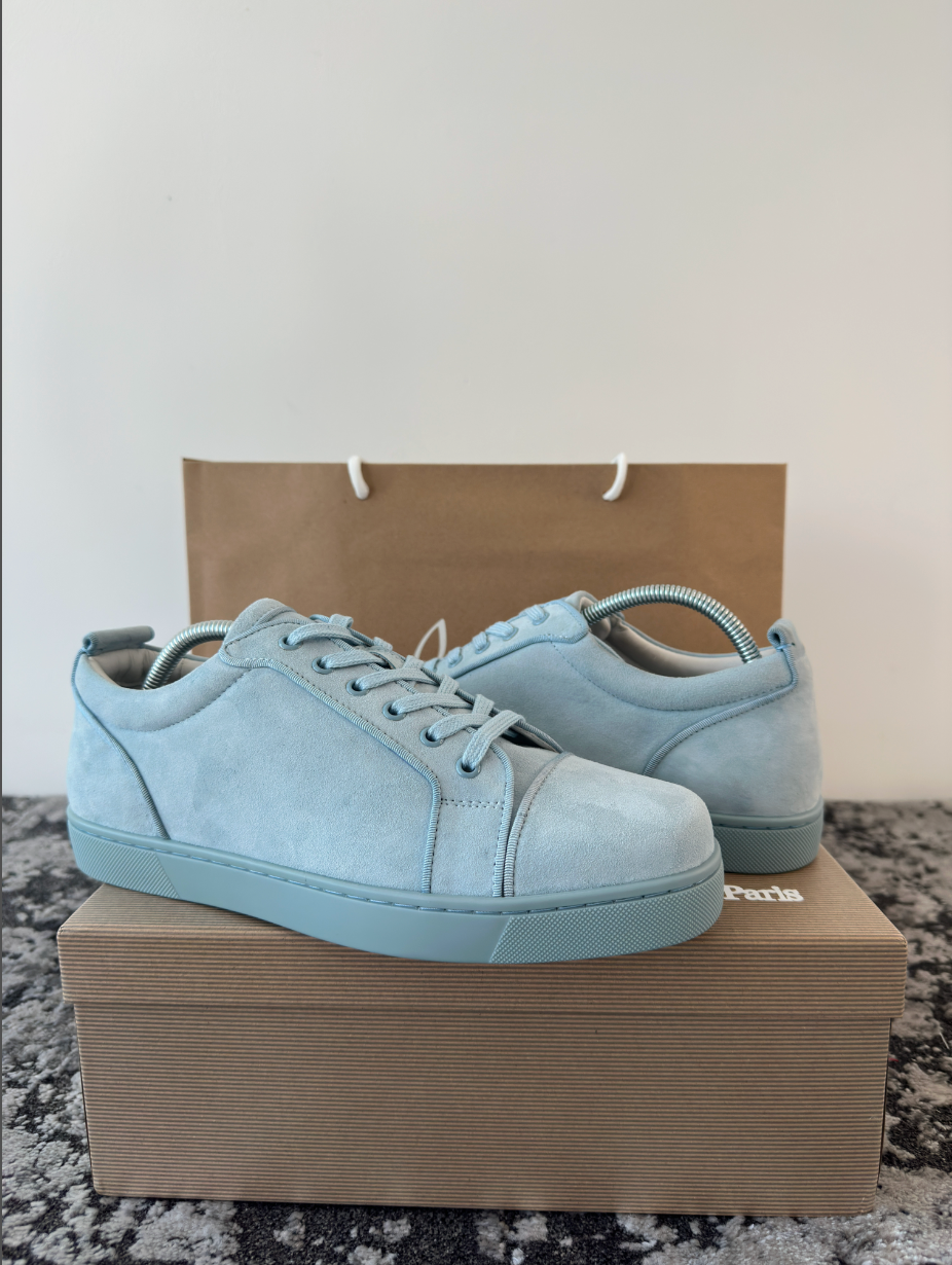 LOUB SUEDE TRAINERS - LIGHT BLUE
