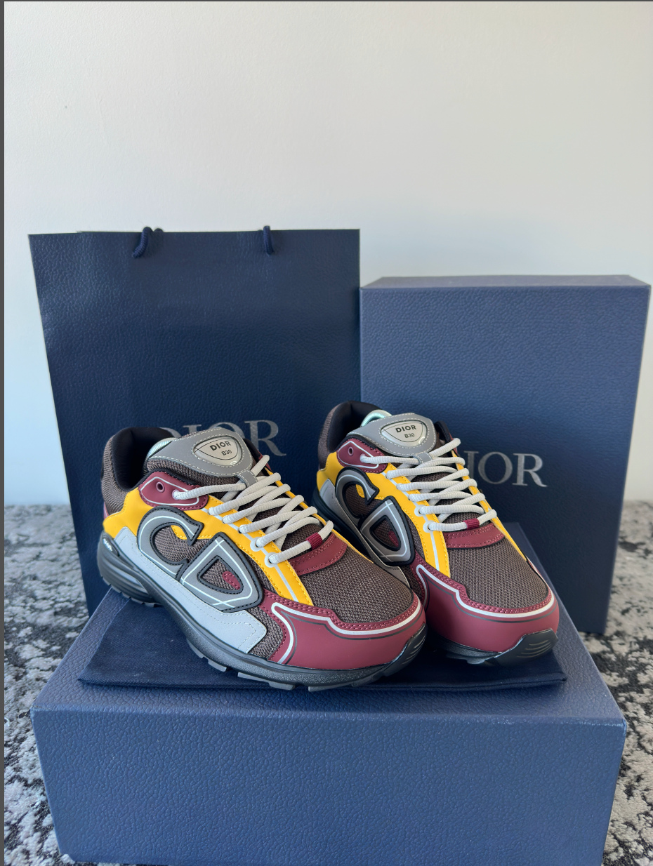 B30 TRAINER - BURGUNDY/YELLOW/GREY