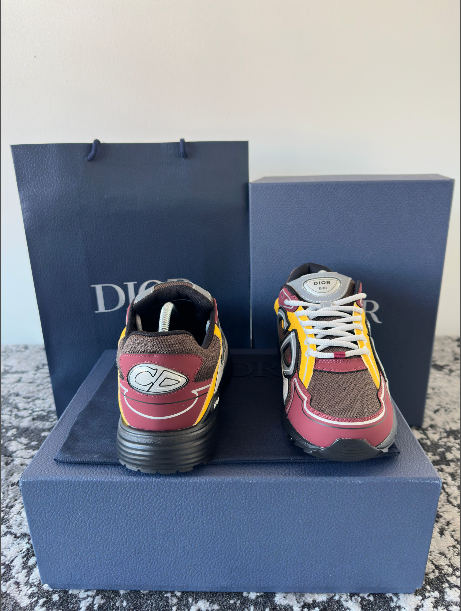 B30 TRAINER - BURGUNDY/YELLOW/GREY