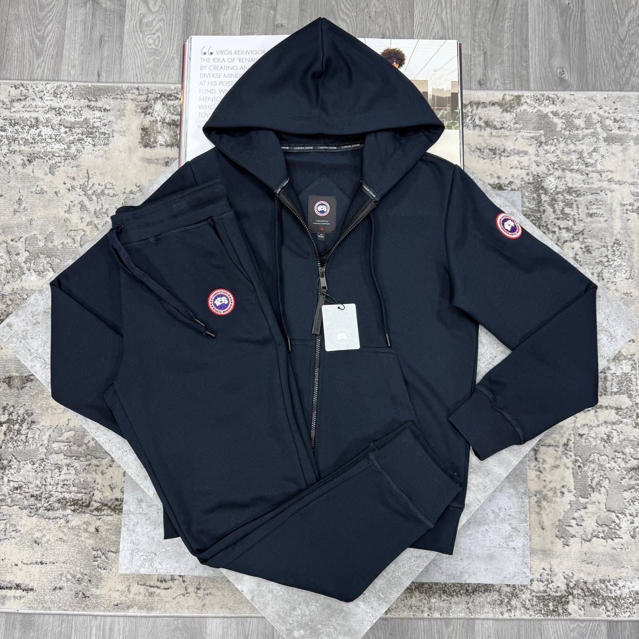 CG HURON FULL ZIP RED BADGE TRACKSUIT - NAVY