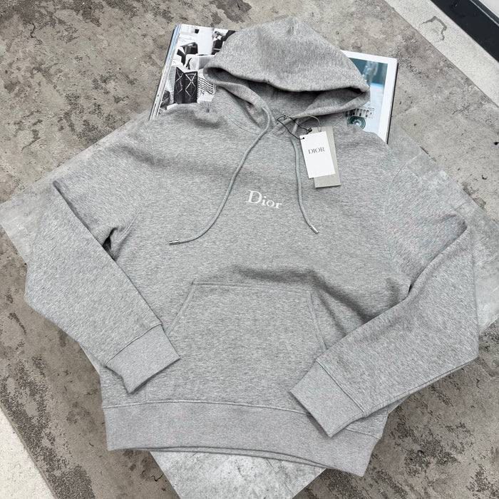 CD COTTON FLEECE HOODIE - GREY