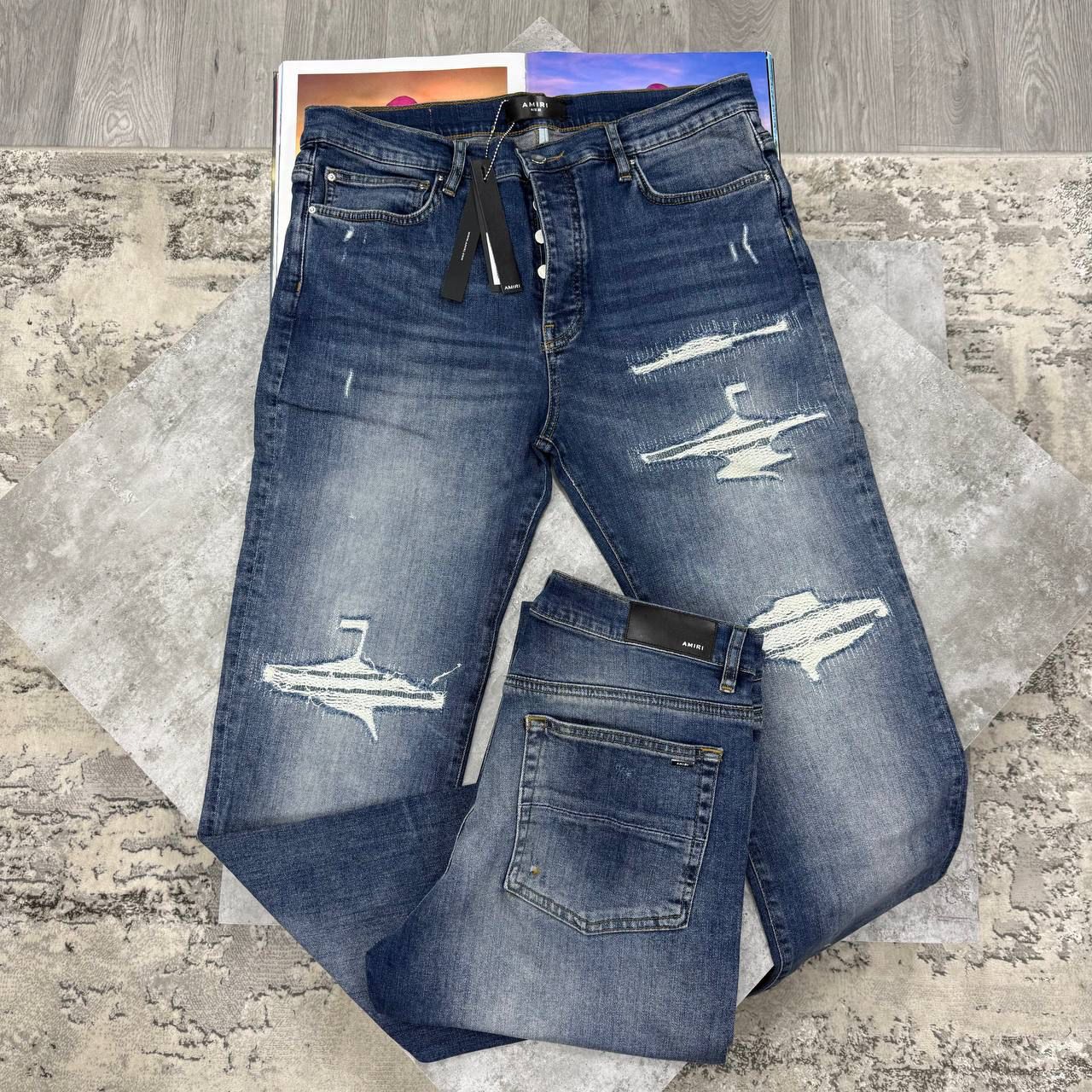 AMR DISTRESSED JEANS - BLUE