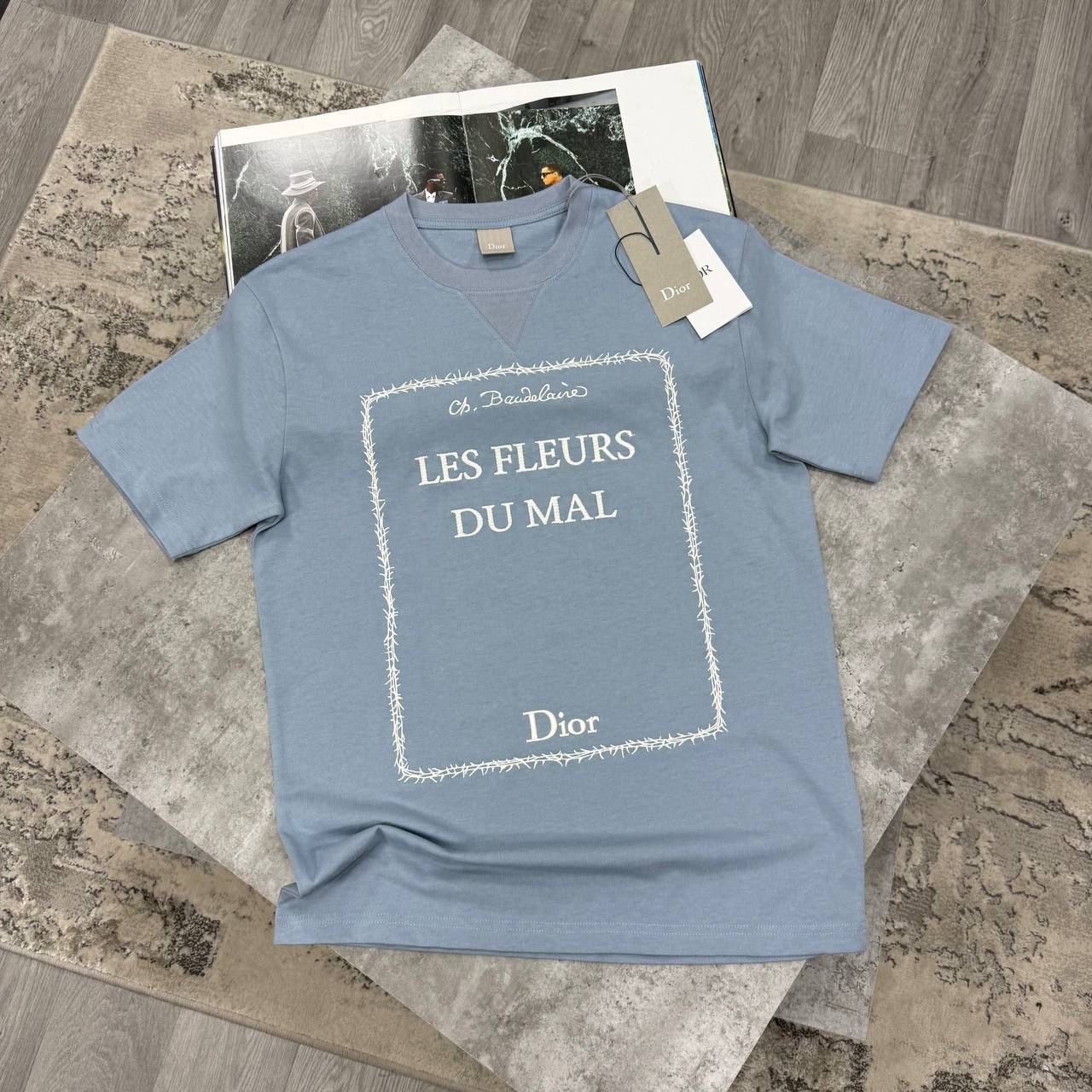 CD LE FLEURS TSHIRT - LIGHT BLUE
