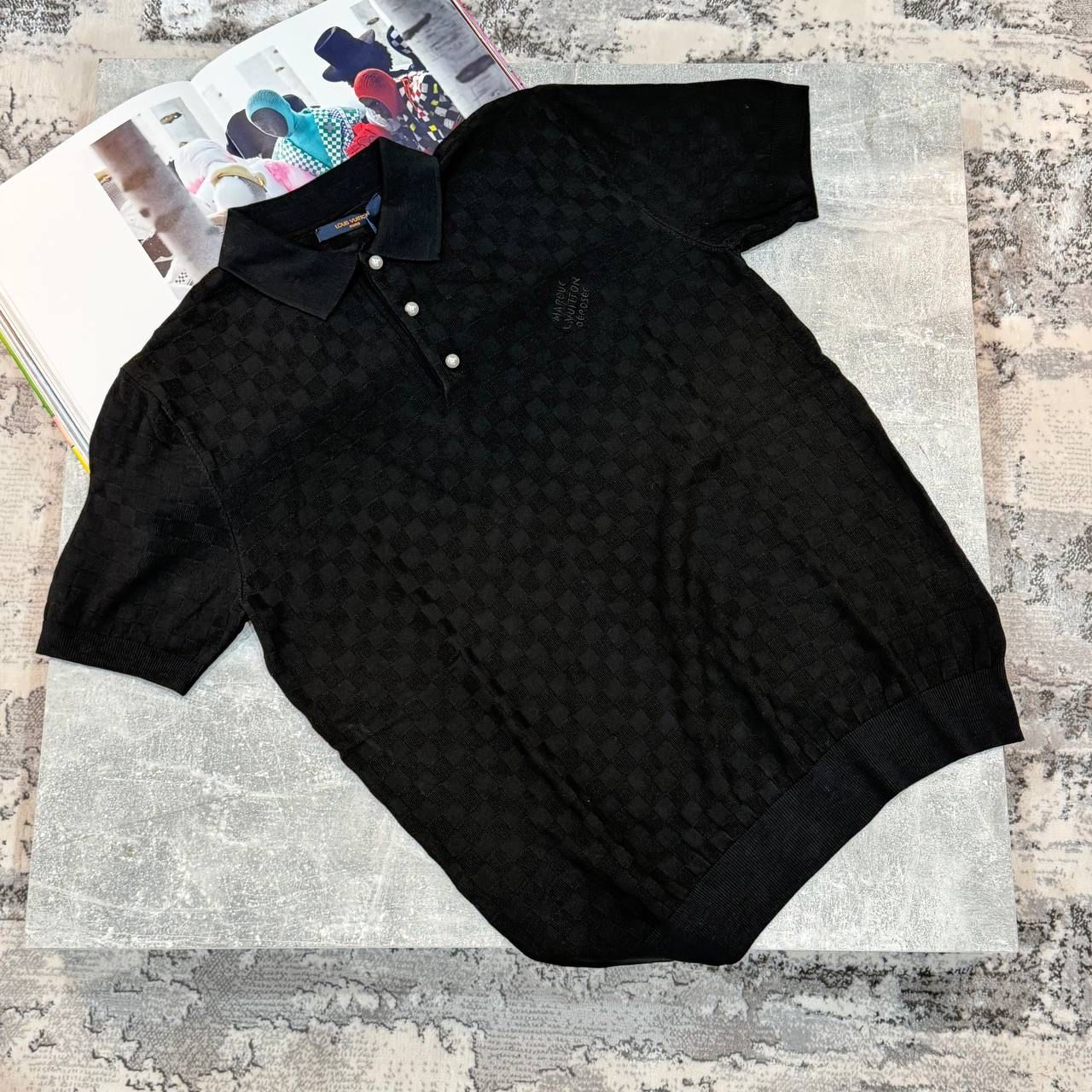 LVE DAMIER SIGNATURE POLO - BLACK