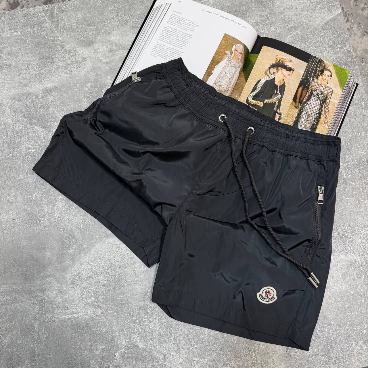 MNCLR ZIP POCKET BAGGED SWIMS - BLACK