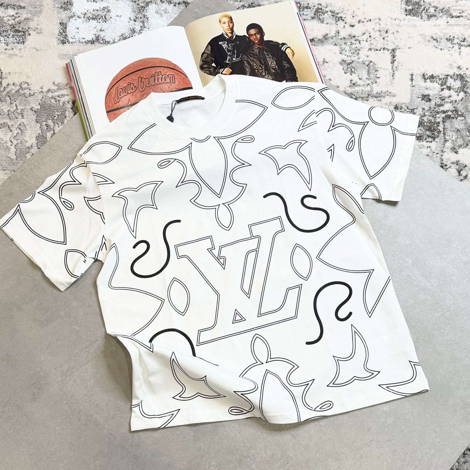 LVE EMBROIDERED COTTON TSHIRT - WHITE
