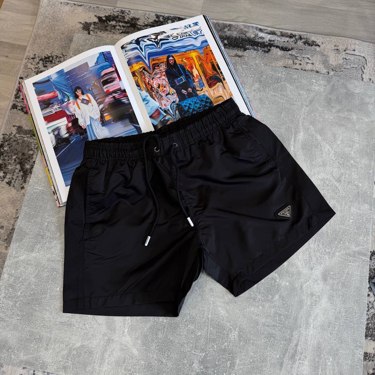 PDA RE-NYLON SWIM SHORTS - BLACK