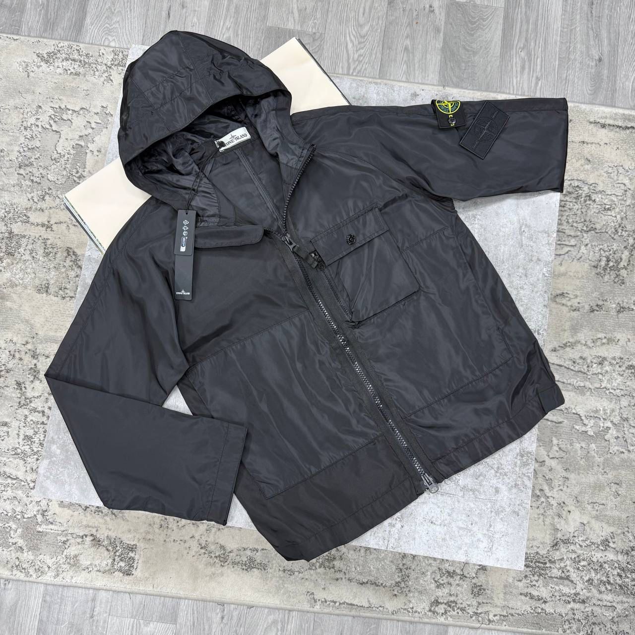 SI MEMBRANA 3L TC HOODED JACKET - BLACK