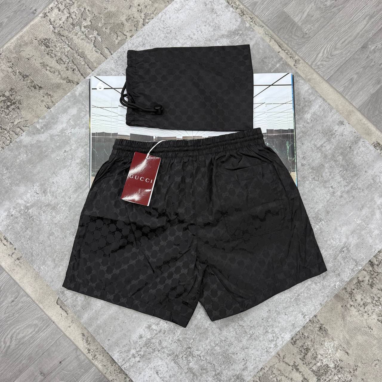 GCI NYLON SWIM SHORTS - BLACK