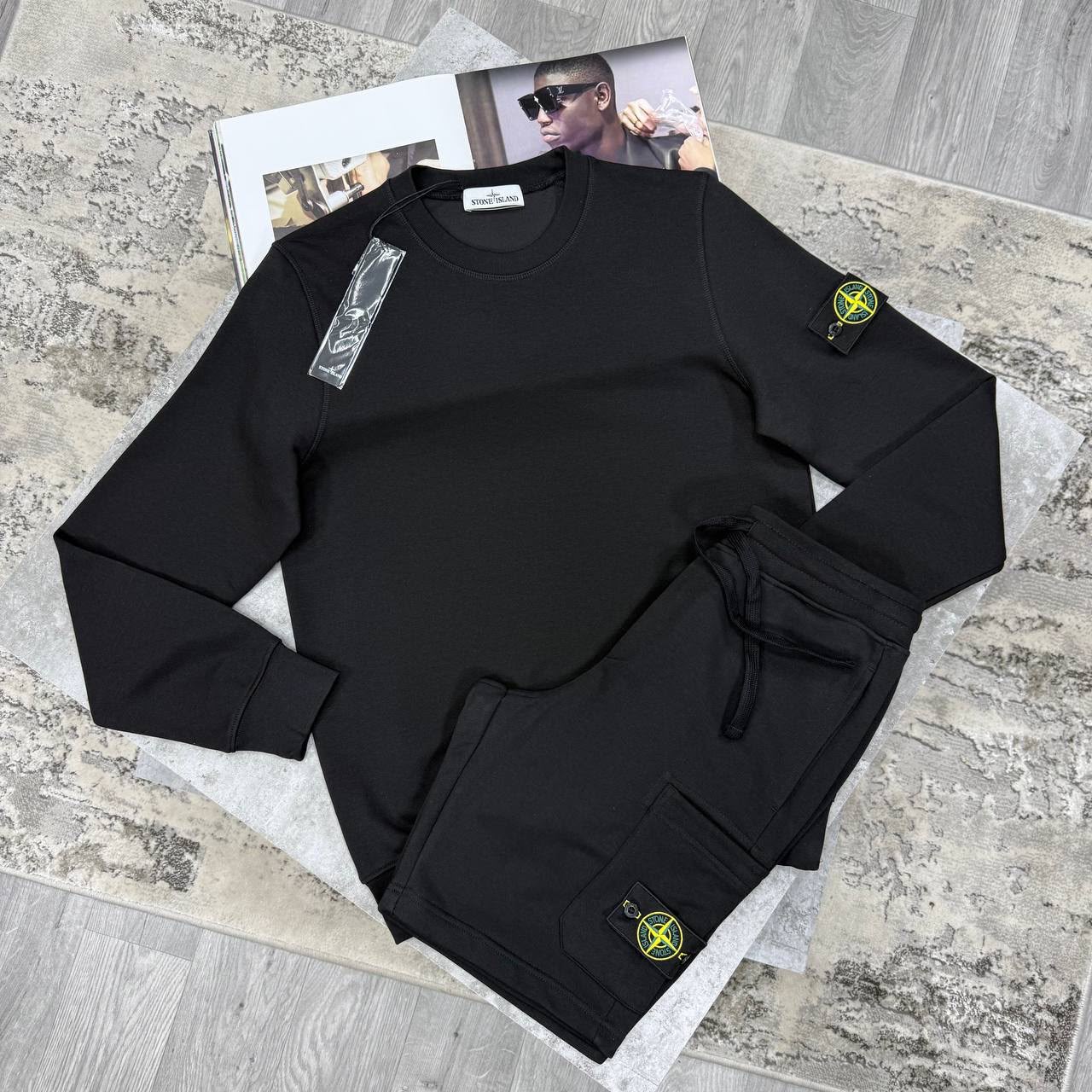 SI JUMPER & SHORTS SET - BLACK