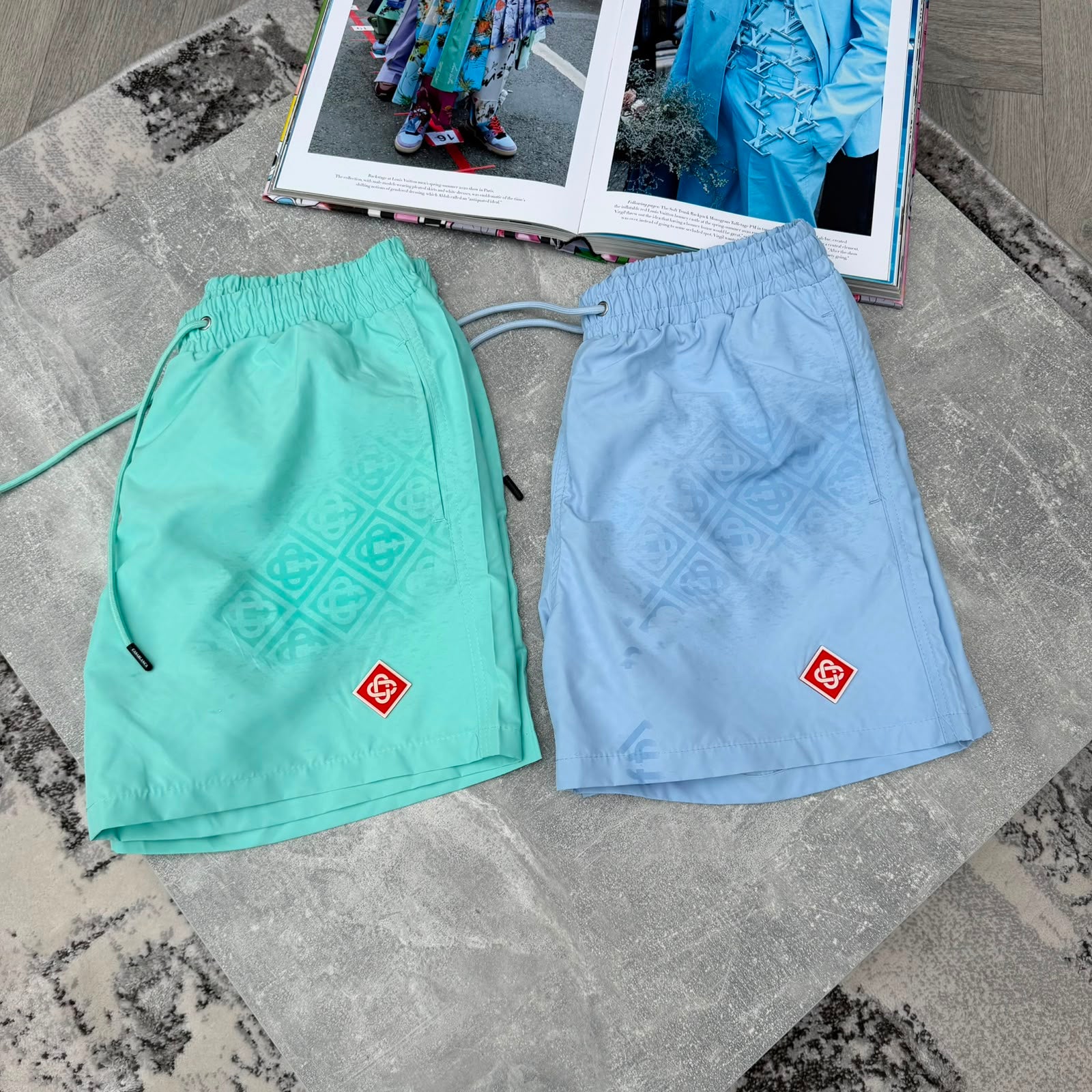 CB SWIM SHORTS - GREEN / BLUE