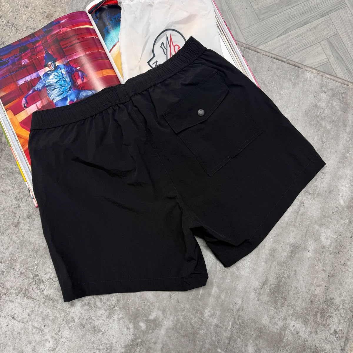 MNCLR ZIP POCKET BAGGED SWIMS - BLACK