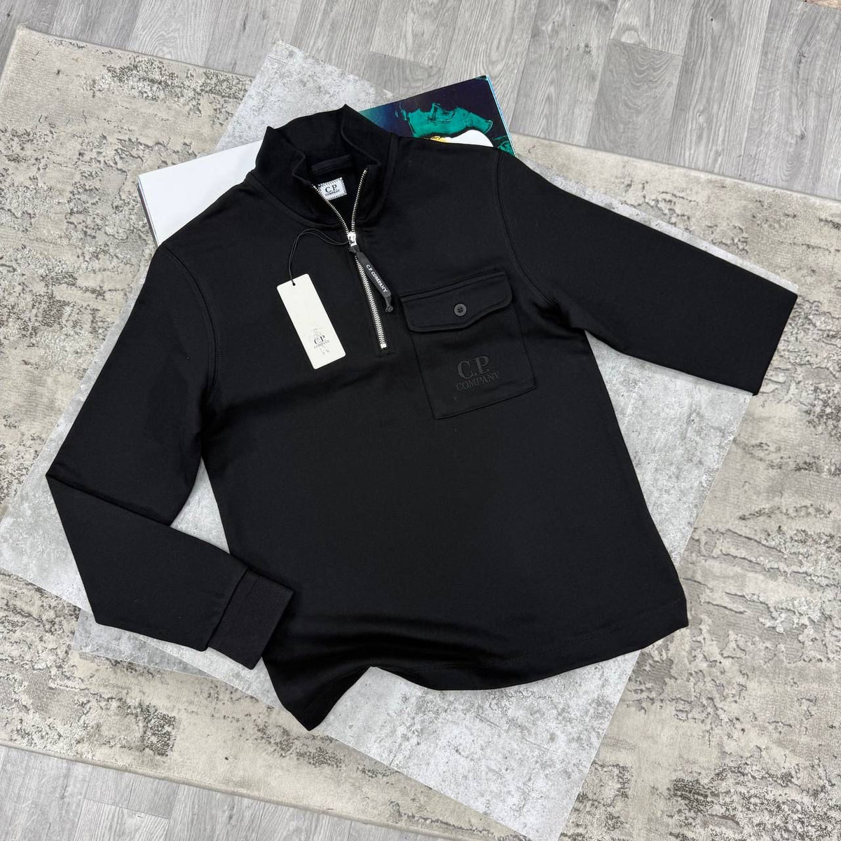 CP HALF ZIP JUMPER - BLACK
