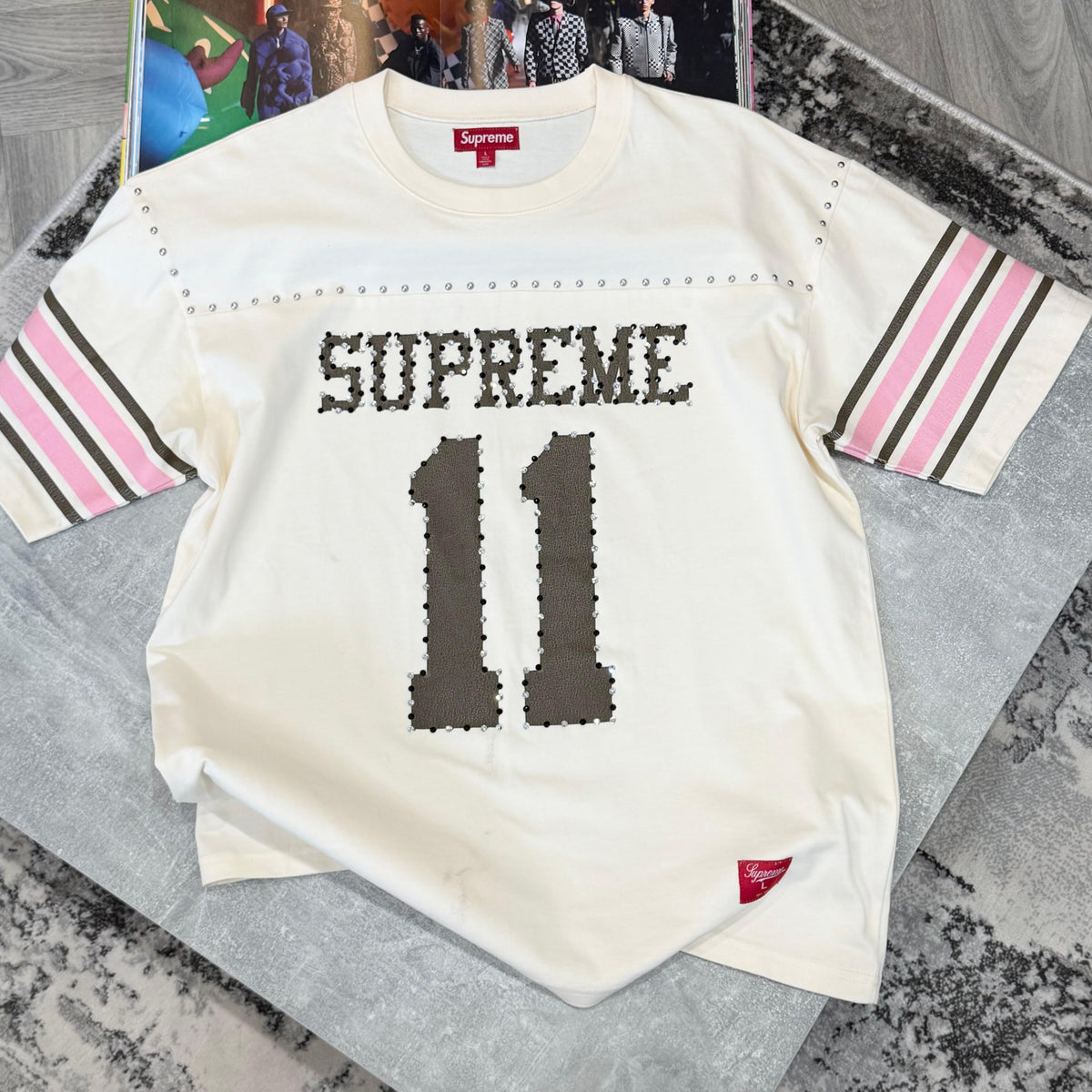 SUP T SHIRT - CREAM / PINK