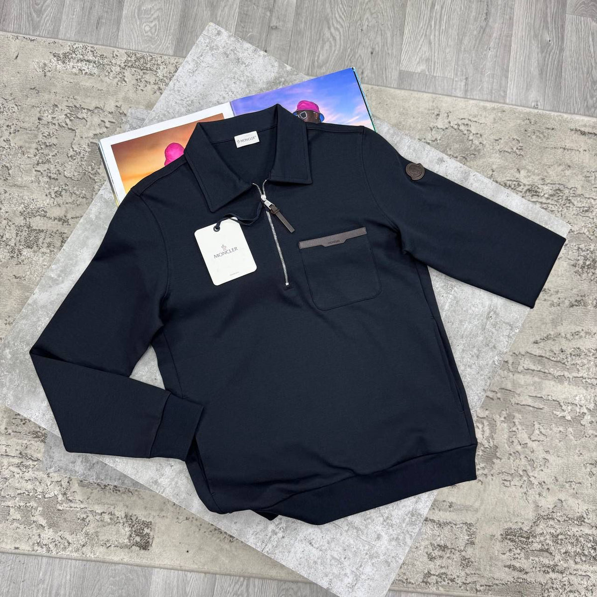 MNCLR HALF ZIP JUMPER - BLACK