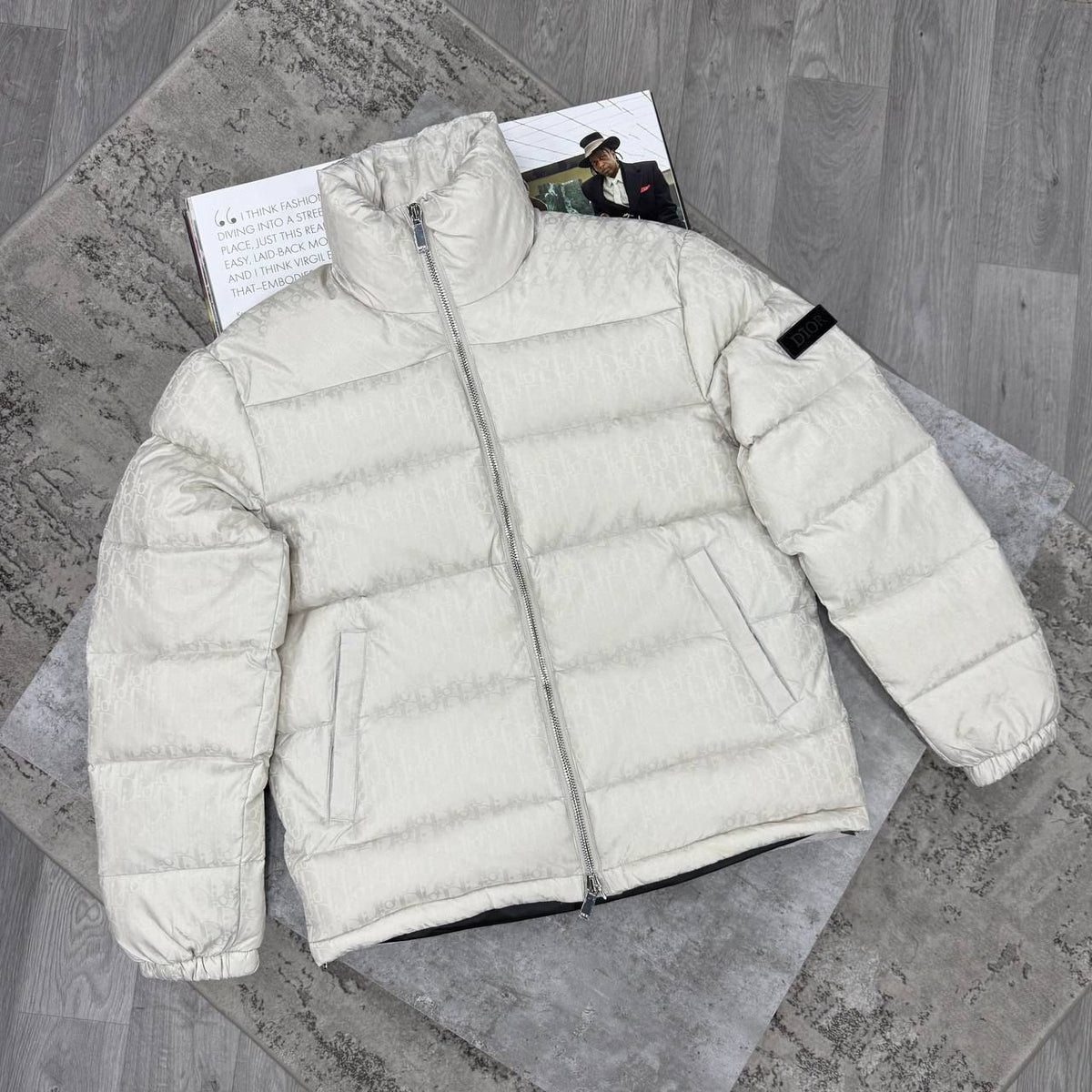 CD OBLIQUE DOWN JACKET - GREY