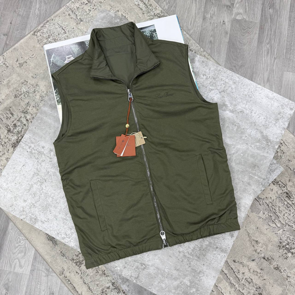 LORO REVERSIBLE GILET - KHAKI