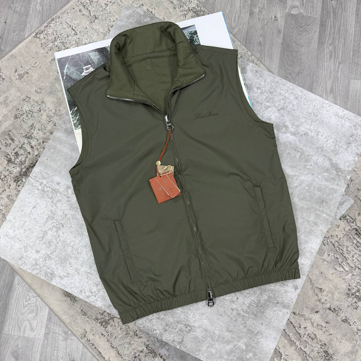 LORO REVERSIBLE GILET - KHAKI