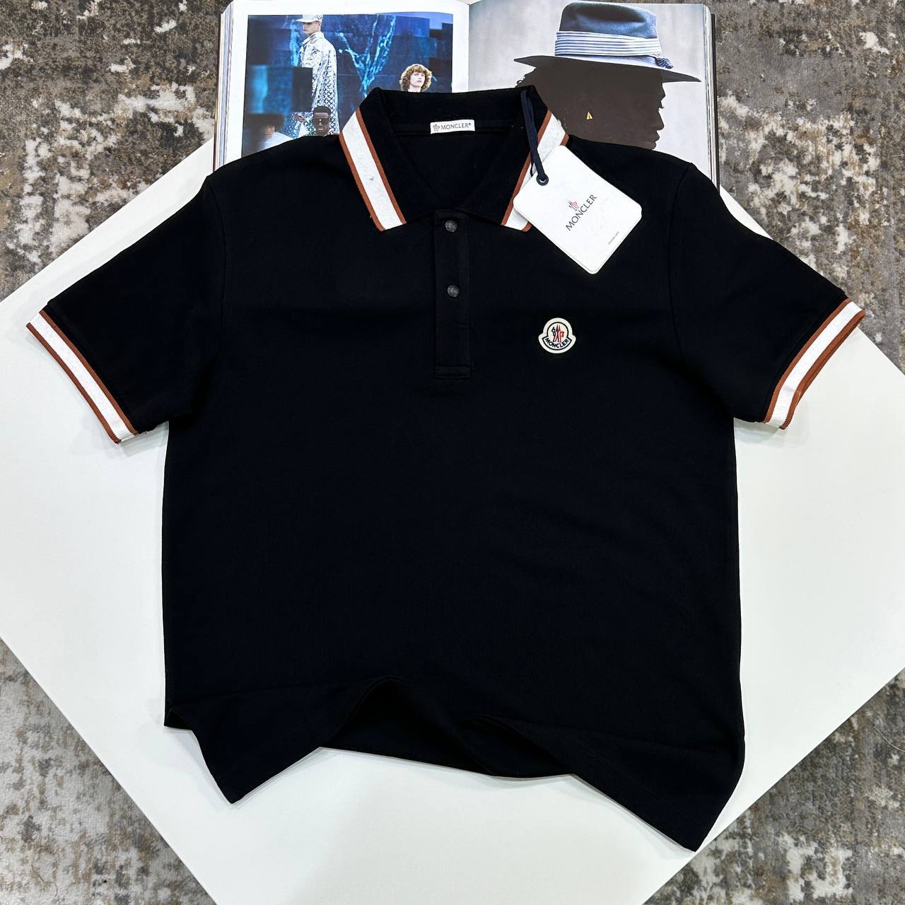 MNCLR COTTON POLO - BLACK