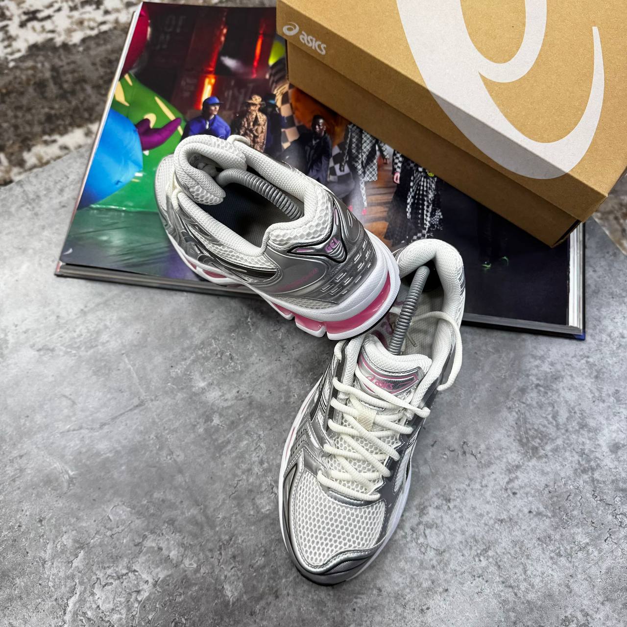 ACS GEL TRAINERS - SILVER / WHITE/PINK