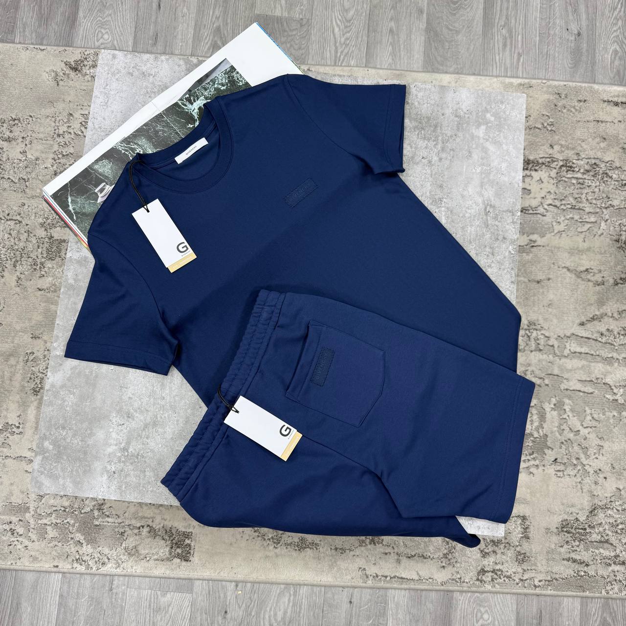 GVY COTTON SHORT SETS - BLUE