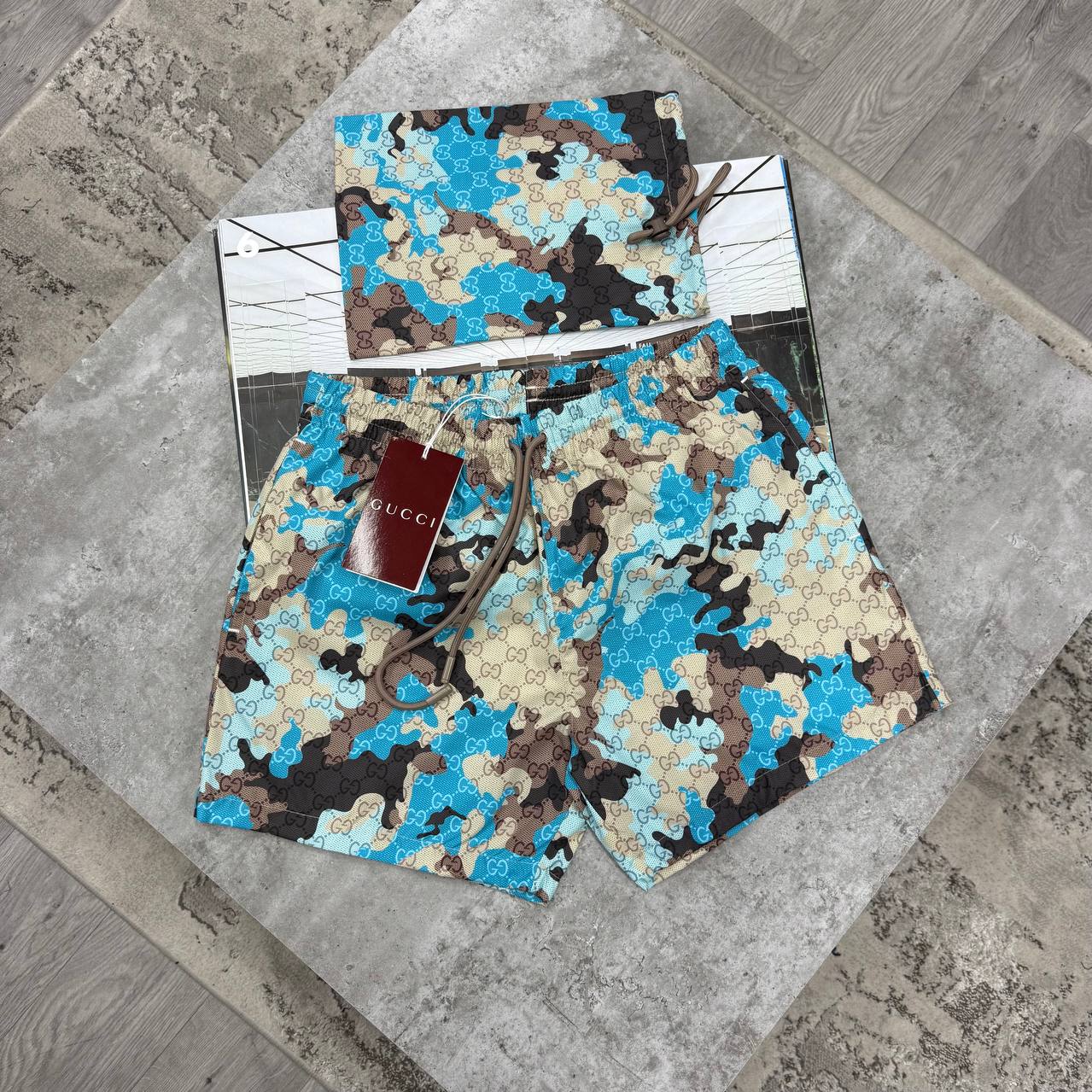 GCI CAMOUFLAGE SWIM SHORTS - MULTICOLOR