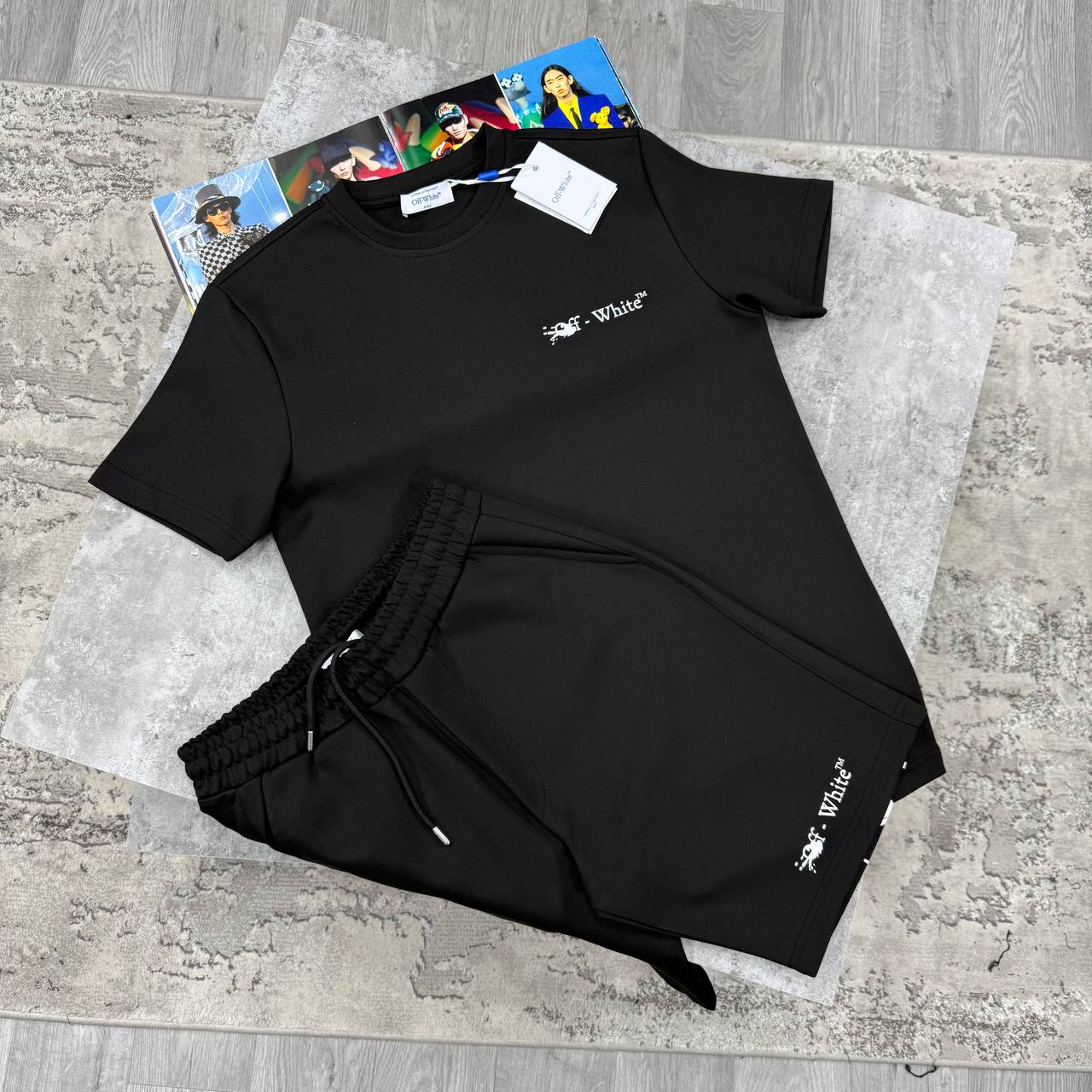 OW INK ARROW SHORT SETS - BLACK