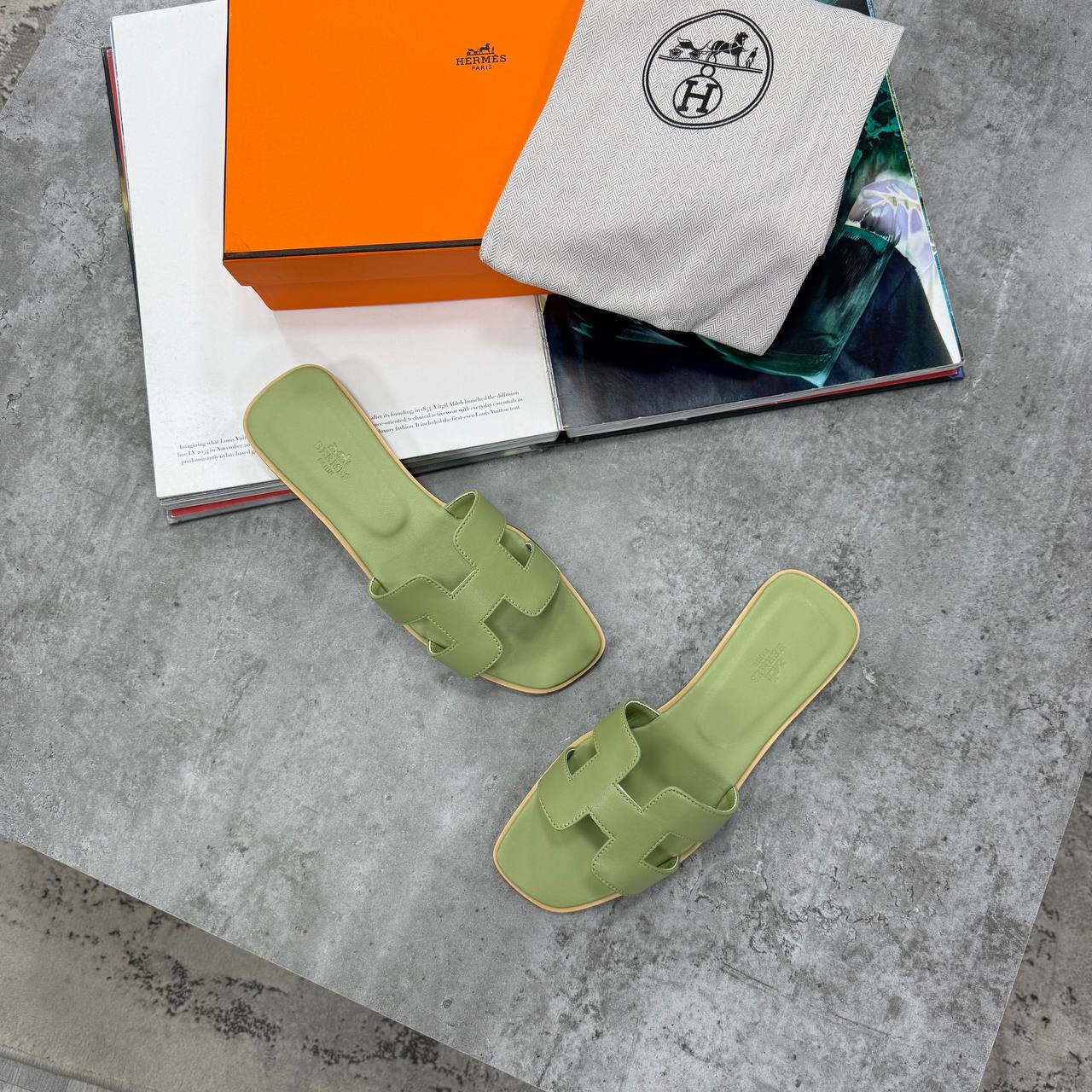 H ORAN SANDALS - LIGHT GREEN