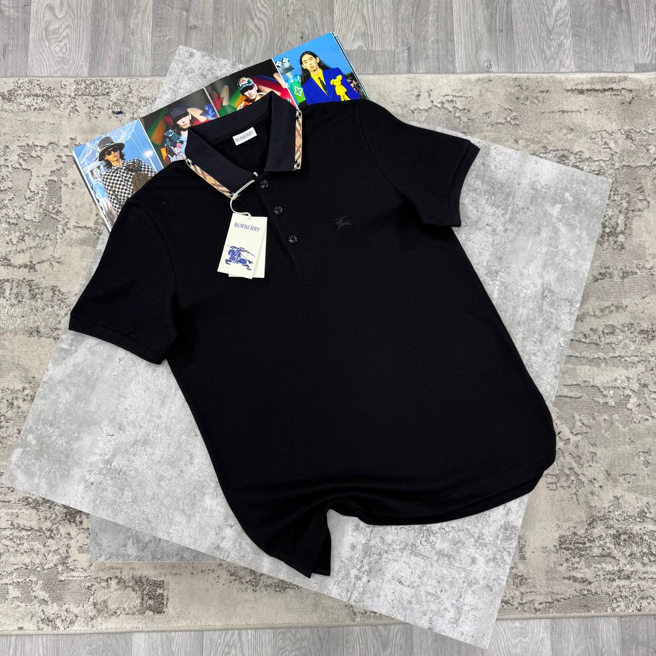 BBR COTTON POLO - BLACK