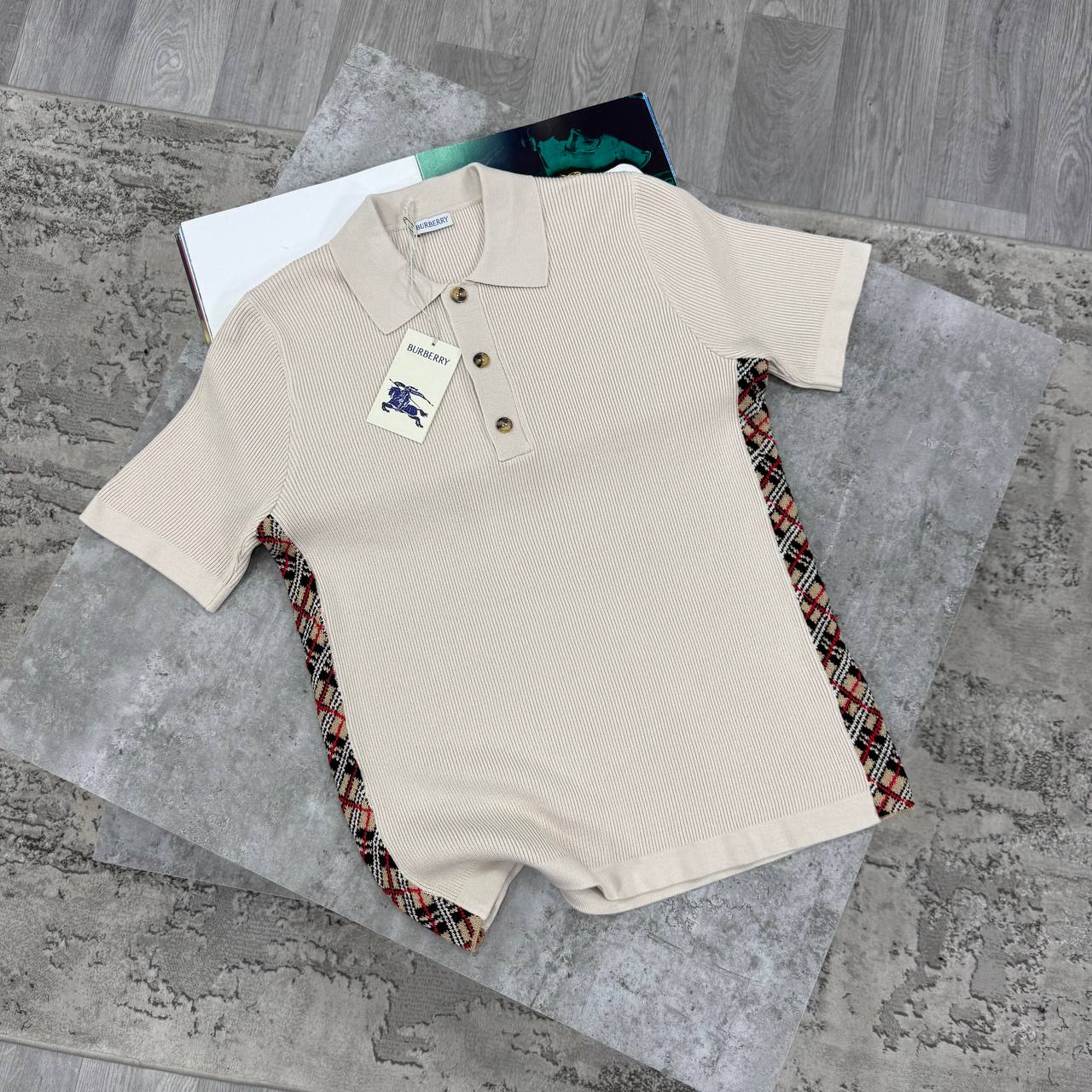 BBR KNITTED POLO - BEIGE