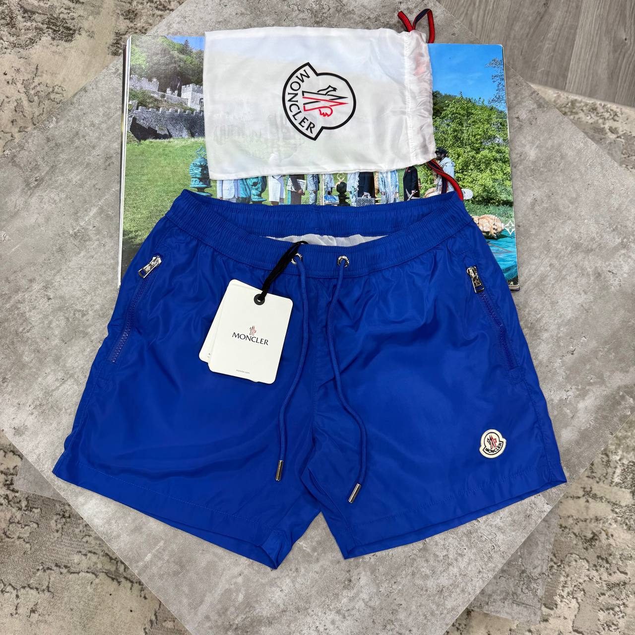 MNCLR ZIP POCKET SWIM SHORTS - ROYAL BLUE