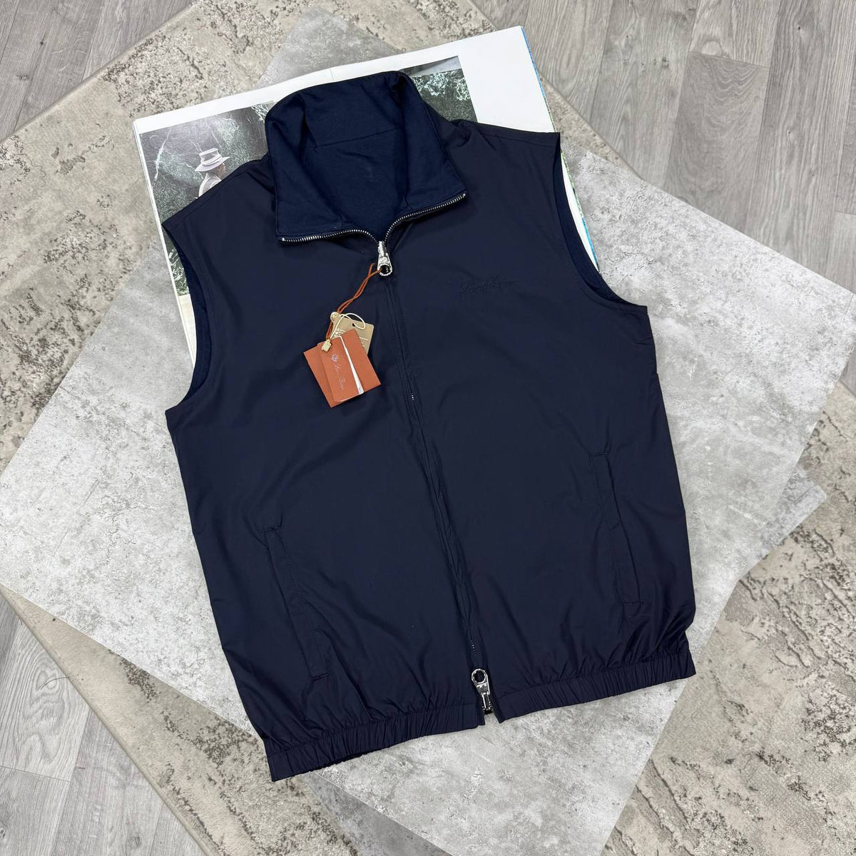 LORO REVERSIBLE GILET - NAVY