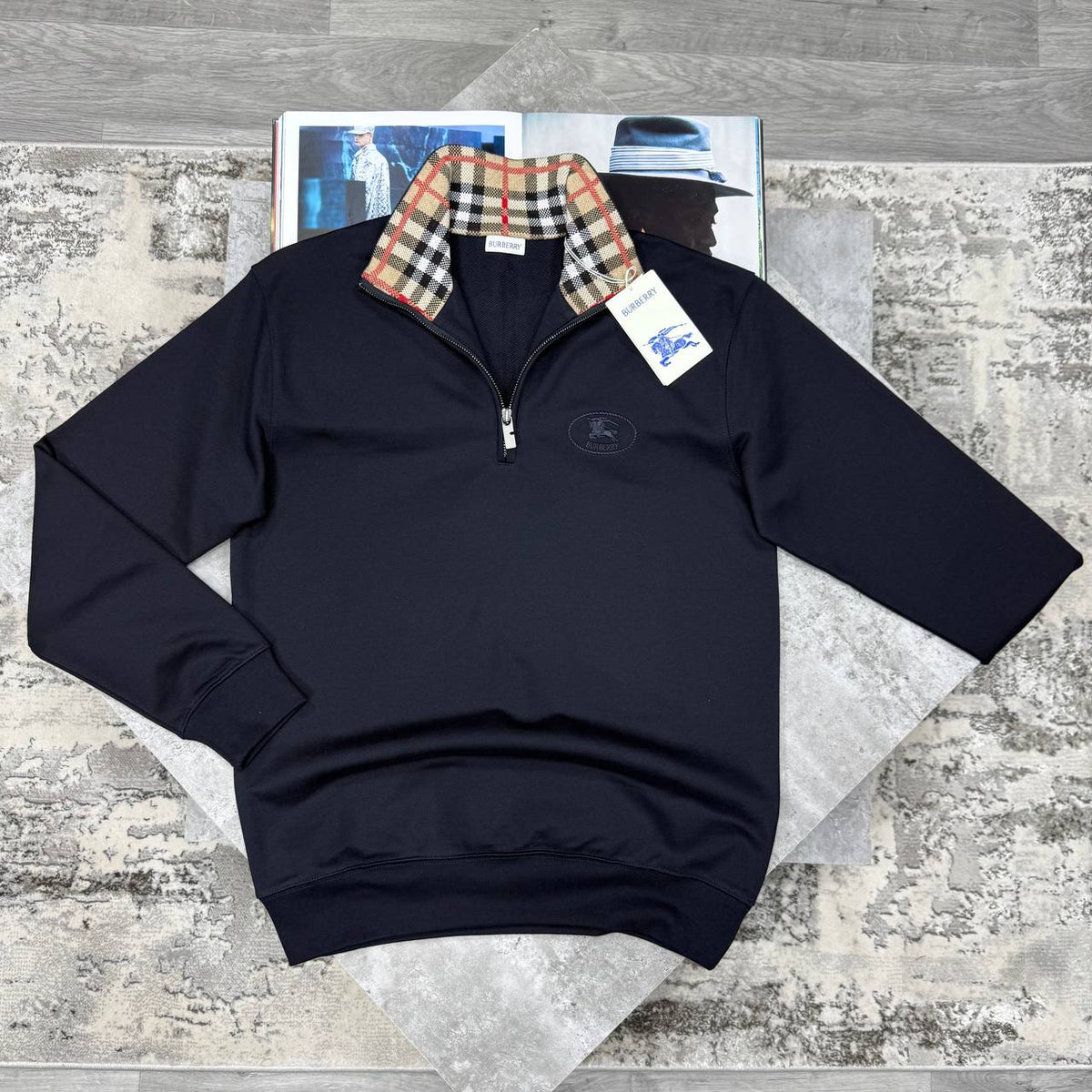 BBR HALF ZIP JUMPER - NAVY