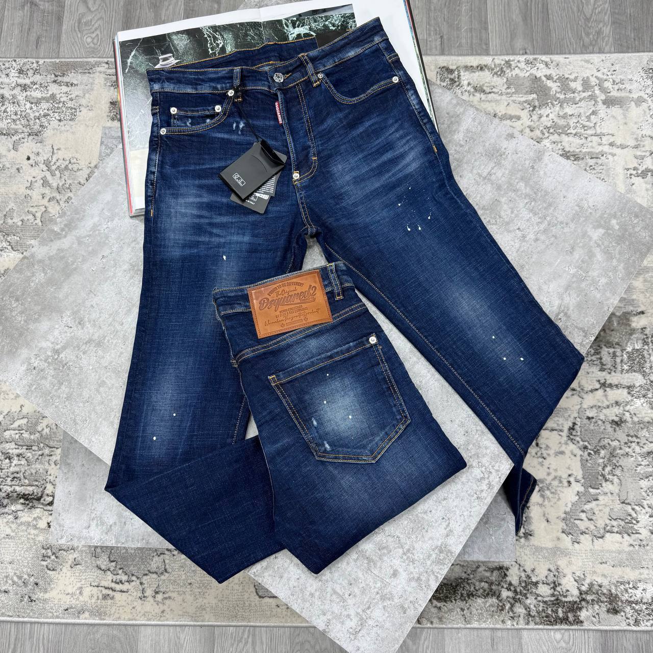 DSQ DARK WASH SLIM FIT - BLUE