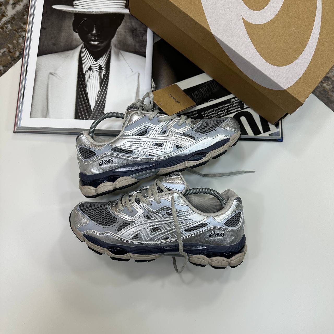 ACS GEL TRAINERS - PURE SILVER/MIDNIGHT