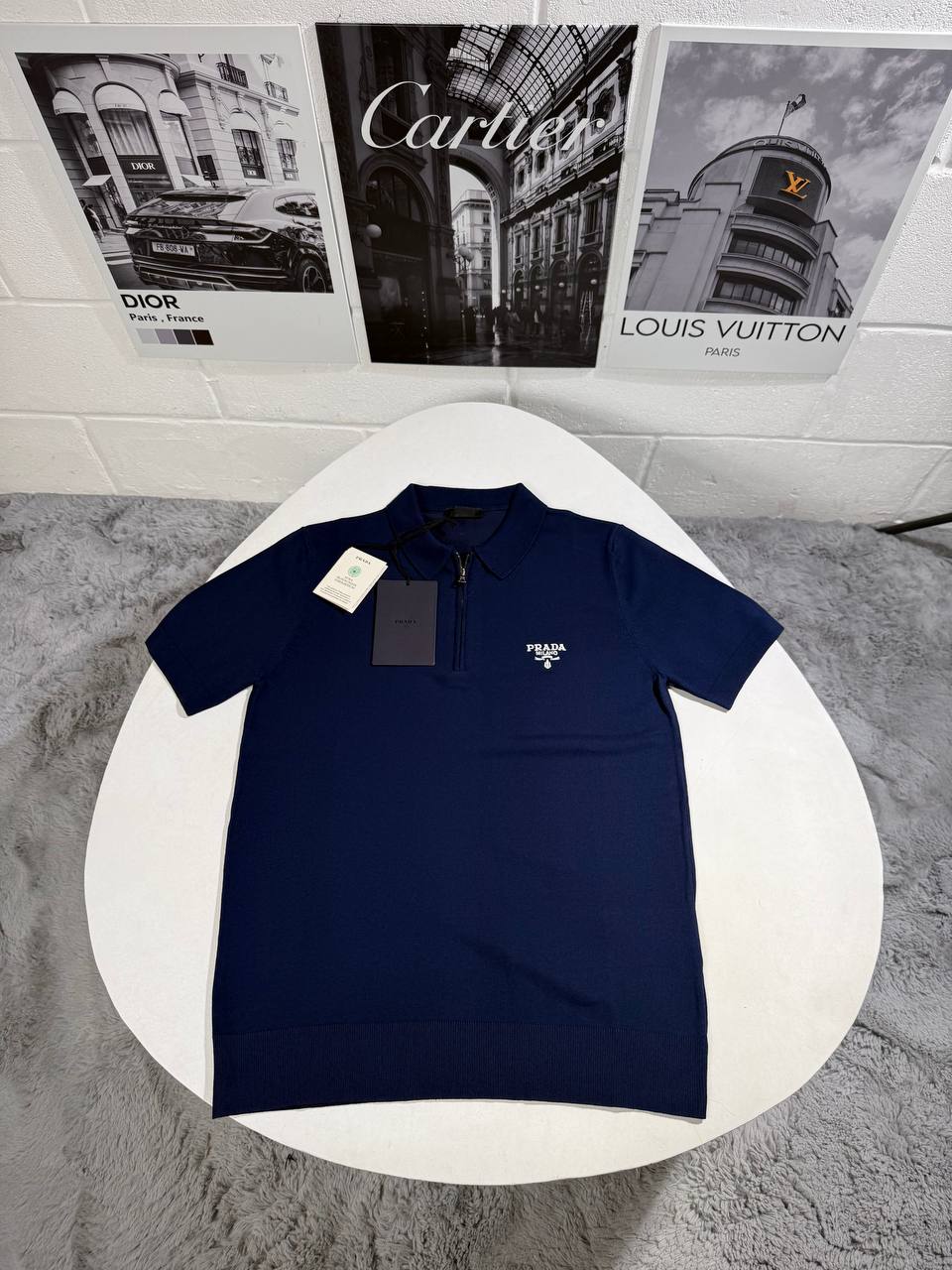 PRADA TRIANGLE POLO - NAVY
