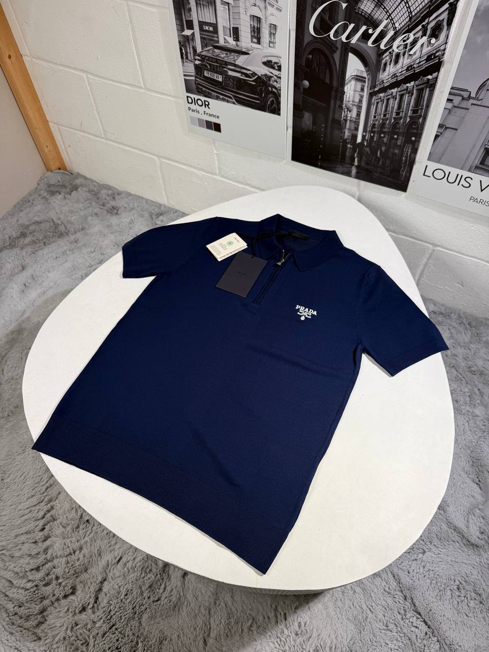 PRADA TRIANGLE POLO - NAVY